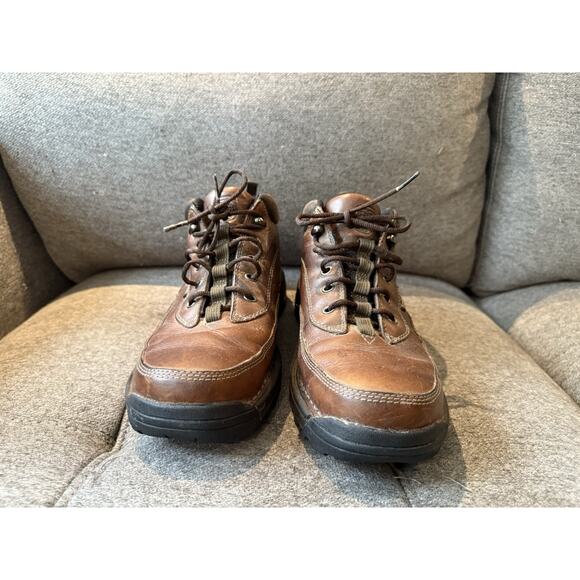 Timberland ACT Brown Leather Hiking Boots Men's Size 11M. - Picture 1 of 7